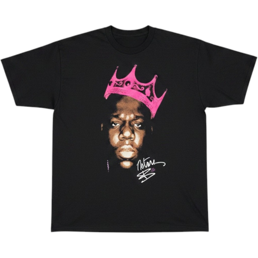 Notorious B.I.G. Graphic T-Shirt Mens XL Black New Hip Hop Pink Crown Tee